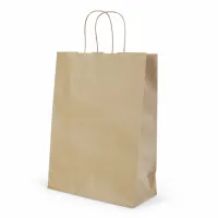 Twisted handle paper bag - Brown - 18x8x22cm - 300 pcs/box