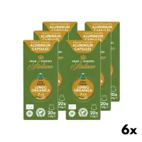 Coffee Capsules Lungo Organica - Gran Maestro Italiano 6x20pcs.