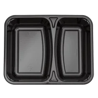 Meal Tray CPET 227/44 2C Black - 276 pcs/cs.