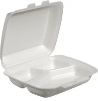 Menu Box XPS White/3 Compartments - 200 pcs/box