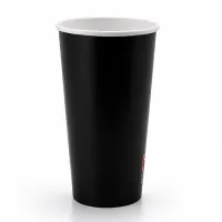 Milkshake Cup Cardboard Black 500ml/20oz - 1,000 pcs/box.