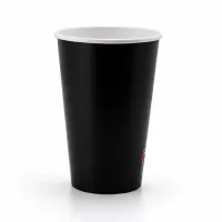 Black Cardboard Milkshake Cup 400ml/16oz - 1,000 pcs/box