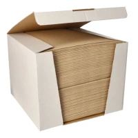 Napkins in display (sand color) - 1/4 folded - 40x40cm - 100 pcs/box