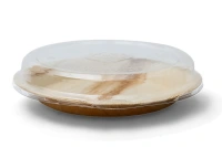 Palm Leaf Bowl + rPET Lid Round ø150mm - 100 pcs/box.