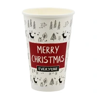 Cardboard Coffee Cup Christmas 300cc/12oz - 1,000 pcs/box.