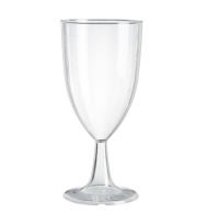 Plastic Wine Glass DeLuxe with Stem 175cc (PS) - 120 pcs/box