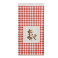 Paper Snack Bag - 2 lbs – Red Check - 160/105x320 mm – 10kg/cs.