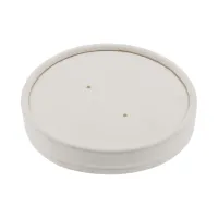 White Cardboard Lid for Ice Cream and Soup Cups Ø96mm - 500 pcs/box