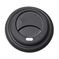 Black Lid (PS) for Cup 70mm/6oz - 1,000 pcs/box