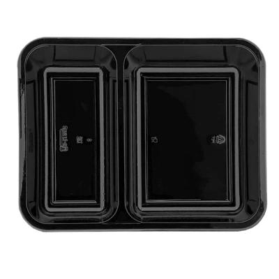 Meal Tray CPET 227/35 2C Black - 340 pcs/box