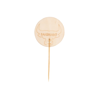 Bamboo Steak Marker: Medium Rare - 100 pcs/box