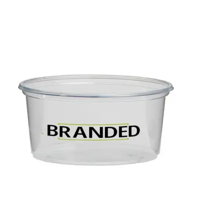 Custom Printed Round Plastic Containers 250cc Ø101mm/PP (from 12,000 pcs)