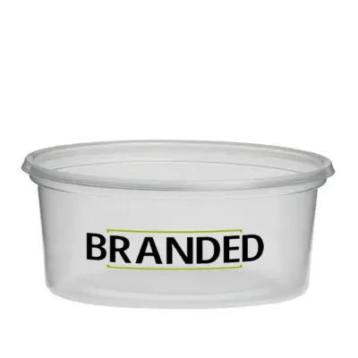 Printed Round Plastic Containers 350cc Ø115mm/PP (from 18,000 pcs)