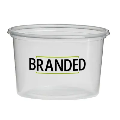 Printed Round Plastic Containers 500cc Ø115mm/PP (from 5,000 pcs.)