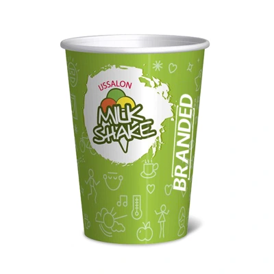 Custom Printed Milkshake Cups 12oz Full Coverage