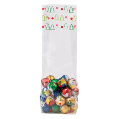 Block Bottom Bag 80 + 50 x 250 mm Christmas - 1,000 pcs