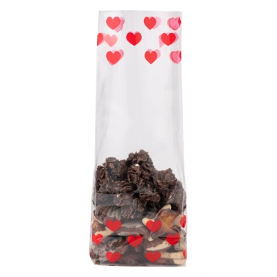 Block Bottom Bag 100 + 60 x 280 mm Valentine's - 1,000 Pieces