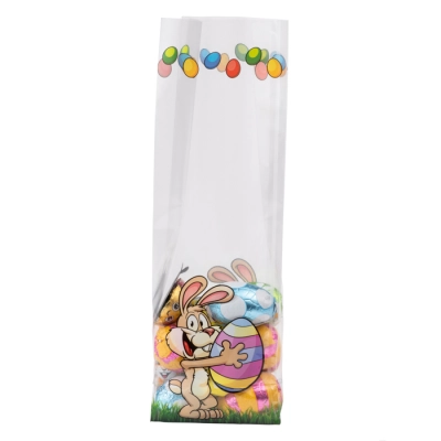 Block Bottom Bag 80 + 50 x 250 mm Easter Bunny - 1,000 pieces