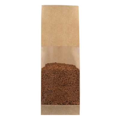 Flat Bottom Bag KRAFT 100+60x280 mm with Rectangular Window - 1000 pieces