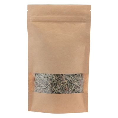 KRAFT Pouch 130 + 80 x 250 mm with Window - 600 ml - 1,000 Pieces