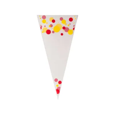 Polka Dot Bag Red/Yellow - 180 x 370 mm - 0.5 pound - 1,000 pieces