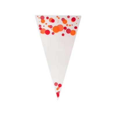 Cone Bag Dot Orange/Red - 180 x 370 mm - 0.5 lb - 1,000 pcs