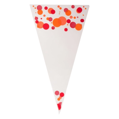 Cone Bag Dot Orange/Red -250 x 460 mm - 1 pound - 1000 pieces