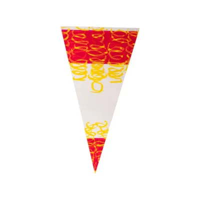 Red/Yellow Cone Bag - 180 x 370 mm - 0.5 lbs - 1,000 pieces
