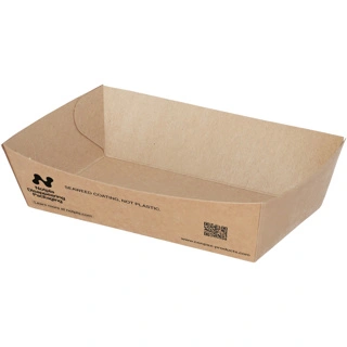 French Fry Tray A9 - Cardboard - 12x7x3.5 cm - "Notpla" - 840 pcs/box.