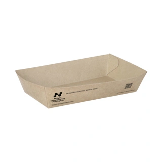 Fry Tray A13 - Cardboard - 15x7x3.5cm - "Notpla" - 540 pcs/carton.