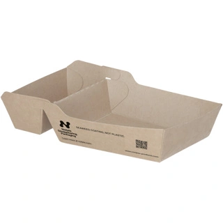 Fries Tray A14+1 - Cardboard - 16.5x8.5x3.5 cm - "Notpla" - 480 pcs/box