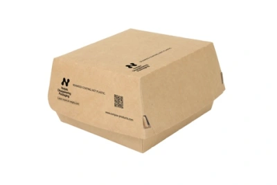 Large Burger Box - Cardboard - 11.5x11x7.8cm - "Notpla" - 220 pcs/case.
