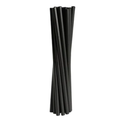 Reusable PP Straws Black 240mm - 2,500 pcs/box
