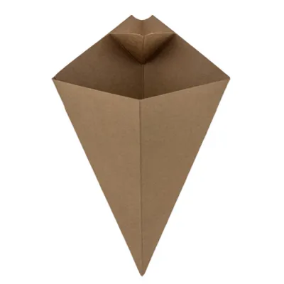 Large Kraft Fries Bag (with Sauce Compartment) - 1,000 pcs/box