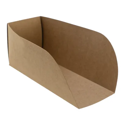 Large Kraft Hot Dog Tray - 1,000 pcs/box