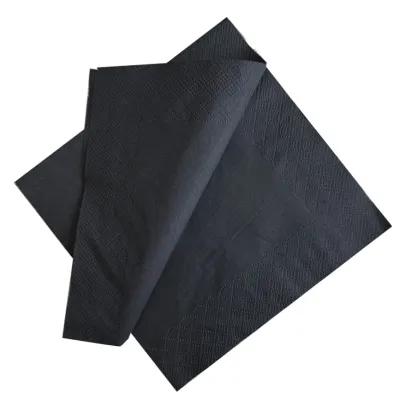 Cellulose Napkins 2-Ply 33x33cm Black - 3,000 pcs/ctn.