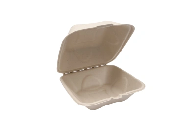 Hamburger Boxes Sugar Cane 115x110mm Maxi - 500 pcs/box.