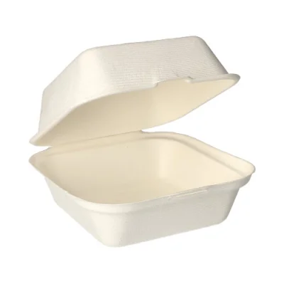 Sugarcane Hamburger Box - 80x140x150mm - 500 pcs/box