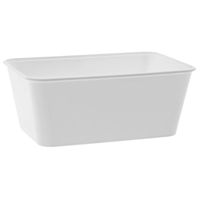 Microwaveable PP Container 950ml - White - 170x115x70mm - 500 pcs/box.