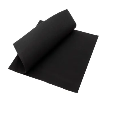 AIRLAID NAPKIN BLACK 33X33 CM 1/4 FOLD
