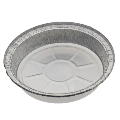 Round Aluminum Tray 450ml Ø215×50mm – 500 pcs/box