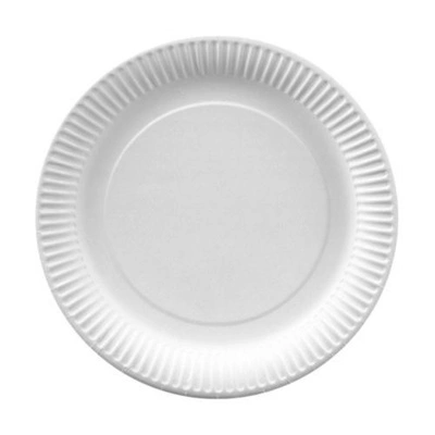 Cardboard Plate - ø23 cm - White - 1,000 pcs/box