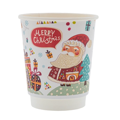Double Walled Paper Cup Christmas 200cc/8oz - 500 pcs/box.