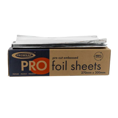 Aluminum Foil - Pre-cut - 27cm x 30cm - 500 pcs/box
