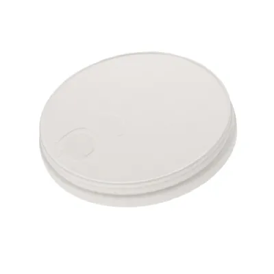 Lid for coffee cup Ø80 mm – white cardboard with drinking spout