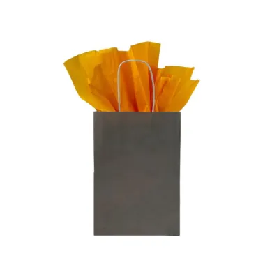 Paper Bag Twisted Handle 150 + 85 x 215 mm Grey - 250 pcs/box