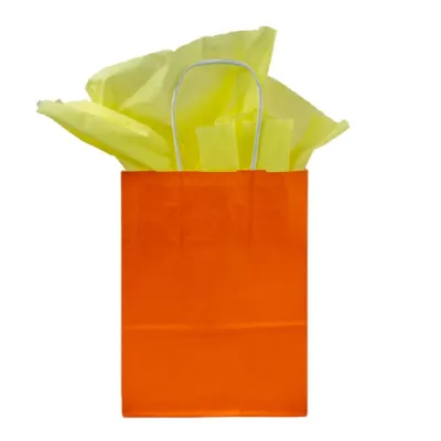 Paper Bag Twisted Handle 320 + 120 x 420 mm Orange - 250 pcs/box