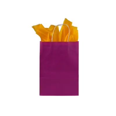Paper Bag with Twisted Handle 150 + 85 x 215 mm Pink - 250 pcs/box