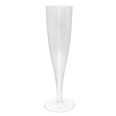 Plastic Champagne Glass Budget 1-piece 100cc (PS) - 100 pcs/box