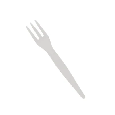SNACK FORK REUSABLE WHITE 85MM P1000